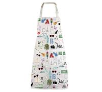 WZMPA Grembiule da cucina per concerti di canzoni, poster con cantante, grembiule regolabile con tasche, con testi delle canzoni, merce, 13t Bianco Ap, Medium