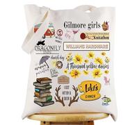WZMPA Lorelai e Rory Fans Tote Bag Gilmore TV Show Regali Luke's Dinner Borsa della spesa riutilizzabile Lorelai e Rory Merchandise, Luke's Diner Tg, medium