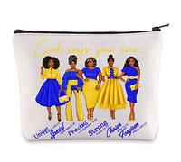 WZMPA Sigma Gamma Rho, borsa per trucco cosmetico per sorority greca regalo Dio dice che sei sorority trucco cerniera sacchetto 1922 SGR accessori, Dio dice Sgr, Borsa cosmetica