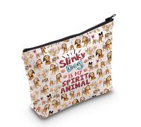 WZMPA Slinky Dog Cosmetic Bag Slinky Dog Fans Gift Slinky Dog Is My Spirit Animal Makeup Travel Pouch Bag Slinky Dog Merch, Spirito Cane Slinky, Vestibilità