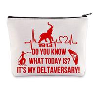 WZMPA Sorority DST Paraphernalia It's My Deltaversary Sorority Make up Bag Greco Sorority Gift Sigma Theta Paraphernalia, Deltaversario, Borsa cosmetica