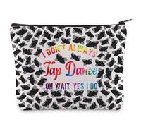 WZMPA Tap Dance Makeup Bag Tap Dance Recital Regali I Don't Tap Dance Wait Yes I Do Makeup Zipper Pouch Bag Tap Dancer Merch, Tap Dance, Vestibilità