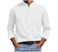 WZMYDBD Camicia da Lavoro Uomo Camicia Uomo Maniche Lunghe Regular Fit con Taschino Leggero E Traspirante La Spiaggia Camicie Estiva con Collo Button-Down Le Vacanze E Il Lavoro
