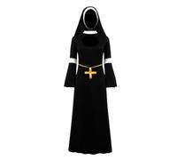 WZMYDBD Costume Da Suora Donna Abbigliamento Monaca Religiosa Halloween | Abito Da Suora Costumi Halloweenin Abito Cosplay Per Carnevale, Feste A Tema