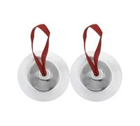 Wzmzjy 2 Pezzi Cimbali per Bambini Cimbali Danza Castagnette Strumento per Coreografie Rame Suono Limpido Fissaggio Rapido con Fettuccia Adatti per, Silver