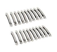 Wzmzjy 2x 10 Pezzi di Fermagli in Metallo Automatici per Capelli Francesi, Fiocchi, Mollette Vuote per