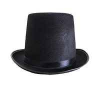 Wzmzjy Cappello a Cilindro in Feltro Nero, Showman, Direttore di, Circonferenza Testa 61 Cm, Altezza 16 Cm.