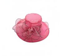 Wzmzjy Cappello da Sole Donna con Larga in Poliestere con Fiore Delicato Cappellino da Sole Protezione Efficace dai Raggi Leggero Traspirante Ripiegabile Adatto in Barca, Color to 3