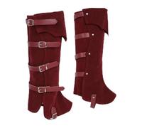 Wzmzjy Ghette Scamosciate Rustico, Rosso Scuro | , Calzari Storici, per Cosplay, Feste a Tema, Cosplayer