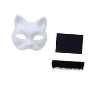 Wzmzjy Kit Fai da Te Therian, a Forma di da Dipingere con Un Foglio di Strisce per Travestimenti di Carnevale, Pasqua E Natale, Nero