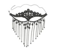 Wzmzjy Maschera Decorativa Boho in Rame con E Catene Pendenti con Fiori E Lacrime per Esibizione Danza a Tema