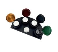 Wzmzjy Piattino per Olio Orologi Piattino Oiler Porta Olio Base Semicircolare Rigida Coperchio Antipolvere Supporto con Coppette E Serbatoio Centrale in