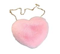 Wzmzjy Pochette morbida e casual a forma di cuore, ideale per un matrimonio, l'ufficio o una serata all'aperto., rosa chiaro, 25cmx20cm, come descritto