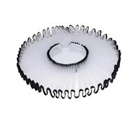 Wzmzjy Ruffled Neck Ruff Colletto Vintage Collare Clown Accessorio Mesh Dettaglio Pizzo Staccabile Adatto per Spettacoli Gotici E Rappresentazioni Teatrali, Bianco Nero