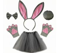 Wzmzjy Set da Coniglio | Adorabile, Kit Travestimento con Orecchie da Coniglio, Comodo, Fascia con Orecchie da Coniglio, per Carnevale, Pasqua