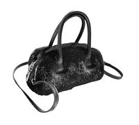 Wzmzjy Tote Borsa a tracolla da donna pelosa borsa a tracolla con manico superiore borsa a tracolla leggera e spaziosa per oggetti essenziali, adatta per le donne decorazione domestica Va, Nero