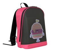 Wzmzjy Zaino LED Programmabile Studente Display Luminoso con Schermo Personalizzabile da Smartphone Impermeabile Struttura Leggera con, Rosso+Rosa