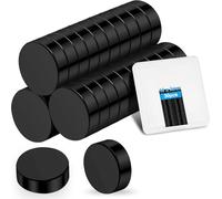 Wzone 10×2mm Calamite Piccole Calamite Potenti, 30 Pezzi Magneti Neodimio, Nero Calamite per Lavagna Magnetica, Magneti Frigo per Bacheche, Foto e Uffici