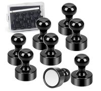 Wzone Calamite Neodimio Magnete Potente, 12×16mm | 8 Pezzi Magnete Nero Calamita Potente, Magnete Conico Calamite Lavagna Magnetica, Magneti Neodimio per la Bacheca, l'Ufficio e la Scuola