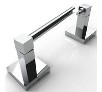 WZRUA Porta Carta Igienica da Parete, Lucidoin Acciaio Inox 304 Portarotolo Carta Igienica, Supporto a Doppia Colonna Porta Carta Igienica, Montaggio a Viti, per Bagno e Cucina(Quadrato)