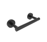 WZRUA Porta Carta Igienica da Parete Nero, Acciaio Inox 304 Portarotolo Carta Igienica, Supporto a Doppia Colonna Porta Carta Igienica, Montaggio a Viti, per Bagno e Cucina