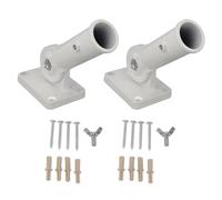 WZSASE Adjustable Flag Pole Holder | 180 Degree Multi Position Wall Mount for Outside House/Office/School | Aluminum Alloy Bracket with Hardware Kit