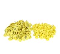 WZSASE Livestock Ear Tags 100pcs | Animal Identification Tags for Pigs/Sheep/Cattle | Round Numbered Tags for Farm Management & Animal Health Management | TPU Material, 30℃ Tolerant