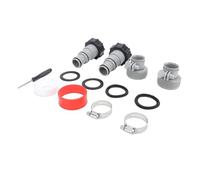 WZSASE Pool Hose Adapter Kit | 2 Sets Threaded Fittings & Clamps for Fit ARU Pool Pump | Replacement Parts for Swimming Pool Hose/Pump/Filtration Unit | Leak - Proof Connection