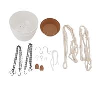 WZSASE Self Watering Hanging Planter 10 Inch 2 Pack | Water Window & 7-10 Day Reservoir for Vacation/Indoor/Outdoor | Bohemian Chain, Drainage Holes & Spill - Proof Spout