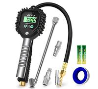 WZTO Manometro Pressione Gomme Professionale Digitale per Pneumatici Auto 255 PSI, Alta Precisione Schermo LCD Retroilluminato Pistola Gonfiaggio Pneumatici per SUV, Camion, Bici, Moto, MTB