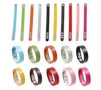 Wzttdm 20 braccialetti in pelle tinta unita, in poliuretano, regolabili, per uomini e donne, per la realizzazione di polsi (10 colori)