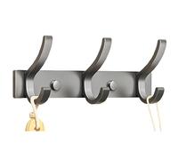 WZWZEN Ganci Appendiabiti Per Uso Pesante, Parete Gancio Moderno, 3/4/5/6/7/8 Doppi Ganci Per Vestiti Vestaglia Asciugamano Cappello Chiave(Gun gray,18cm/7in)