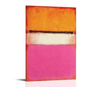 WZXGYM Mark Rothko - Poster decorativo impermeabile, tela per pittura a olio, arte moderna, arredamento per la casa, camera da letto, ufficio, pareti, ottimo articolo regalo, 20 x 30 cm, con cornice