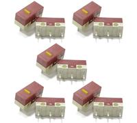 Wzxksoac 10 Pezzi per Microinterruttore per HUANO Mouse 3 Pin 20 Milioni di Microinterruttore per Mouse Pulsante Muto Set Punto Giallo