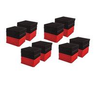 Wzxksoac 100 Pezzi Pannello Isolante Acustico Schiuma Da Studio per Isolamento Acustico, per Pannello Isolante Acustico Un Parete, per Studio Domestico, 2,5 x 30 x 30 cm