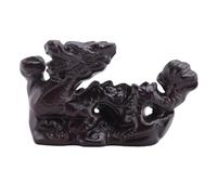 Wzxksoac 2024 Zodiaco Cinese Statua del Drago Cinese Mini Statuetta di Drago in Legno Nera