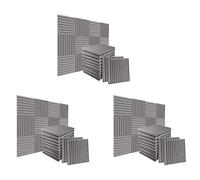 Wzxksoac 72Pack 1 Pollice x 12 Pollici X12 Pollici nel Schiuma Insonorizzata Isolamento Fonoassorbente per Studio di Registrazione, Sala Giochi