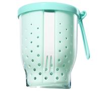 Wzxksoac Contenitore per Insalata di Frutta Riutilizzabile da 25 Oz per Auto, Include Forchetta e Coperchi A Prova di Perdite, Contenitore per Snack da Viaggio Blu.