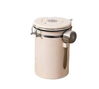 Wzxksoac Contenitore Sigillato da 1,8L In Acciaio Inossidabile 304 con Cucchiaio Incluso e Scatola per la Conservazione Dei Chicchi di Caffè con Valvola di Sfiato B.