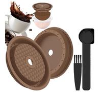 Wzxksoac Coperchi per Capsule di Caffè Riutilizzabili da 2 Pezzi per, Dischi per Capsule di Caffè Vertuo Ricaricabili con Foglio di Alluminio Durevole e Facile da Usare