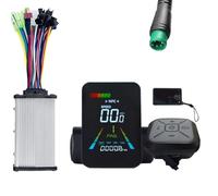 Wzxksoac E-Bike NFC Display LCD Scooter Elettrico NFC Tachimetro A Colori UART 24V/36V/48V/60V +36V/48V Controller 350W 5PIN