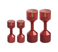 Wzxksoac Flangia A Due Fori Pin di Posizionamento A Gradiente 4 Pezzi 1-1/8" e 1-5/8" In Alluminio per Accessorio di Strumenti di Misurazione Test Rosso