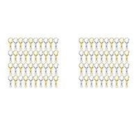 Wzxksoac Hardware per con Gancio Un D da 200 Pezzi con Anelli di Salto, Clip per nel Metallo con Catena per Ciondoli Artigianali DIY