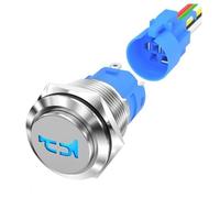 Wzxksoac Interruttore A Pulsante per Clacson Ad Aria Metallico Impermeabile da 12V Compatibile con Auto Treno Barca 16MM per Uso Marino