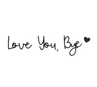 Wzxksoac Love You Bye Sign Decorazione da Parete Lettere Decorazione da Parete Bye Love You Scritta in Legno - Decorazione da Parete per La Casa per