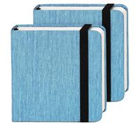Wzxksoac Quaderno per In Cotone con Copertura Calda, 4,7x4,7 Pollici, Confezione da 2, 24 Fogli per Libro, 300gsm/140lb, Forniture Artistiche Blu Medio.