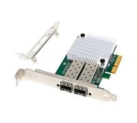 Wzxksoac Scheda di Rete Server Gigabit Dual Port PCIE X4 1000Mbps Ethernet LAN per Slot PCI-e con Chip 82576 per 7/8/10