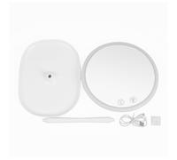 Wzxksoac Specchietto Per Il Trucco Multifunzionale A Led Portatile 5X Ingrandimento Compatto Desk Lamp Screen Specchio Cosmetico Con Illuminazione-Bianca
