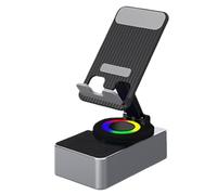 Wzxksoac Supporto per Cellulare Tre in con Altoparlante Bluetooth e Sollevamento e Rotazione Supporto per Cellulare con Altoparlante Bluetooth Grigio