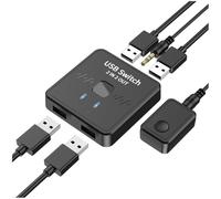 Wzxksoac USB Printer Sharer 2-In-2-Out Hub USB per la Condivisione della Stampante, Convertitore per Tastiera, Mouse e Switch per unità USB.